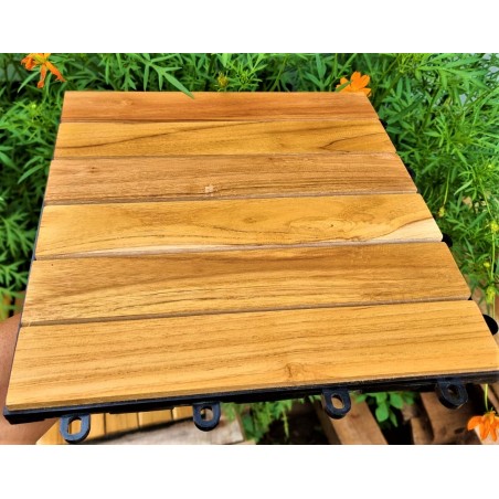 Drevené teakové dlaždice "Indonesia", 30x30x2,4 cm, 1 ks